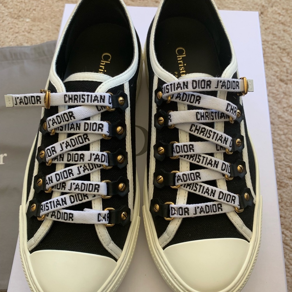 Walk ‘N’Dior Black Canvas Shoes - Picture 2 of 8